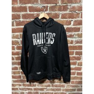 NFL Apparel Mens Black Las Vegas Raiders Pullover Hoodie Size LArge